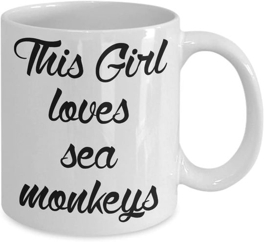 This Girl Loves Sea Monkeys Mug - Animal Mugs - White