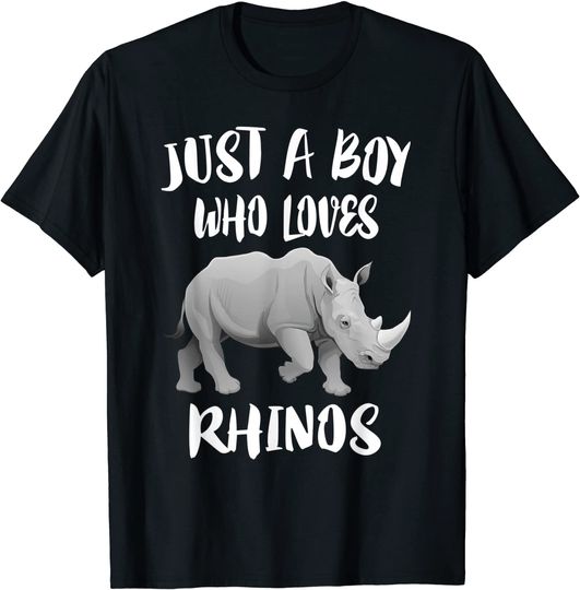 Just A Boy Who Loves Rhinos Animal T Shirt