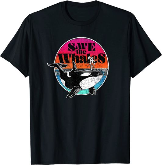 Discover Save the Whales, Gray Whales, Orcas, humpback gift, unisex T-Shirt