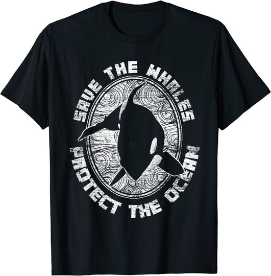 Discover Save The Whales Protect The Ocean Orca T-Shirt