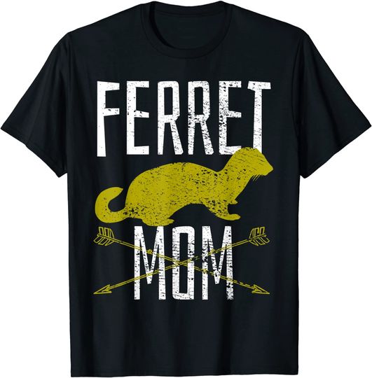 Vintage Ferret Mom Mother Mothers Day Pet T Shirt