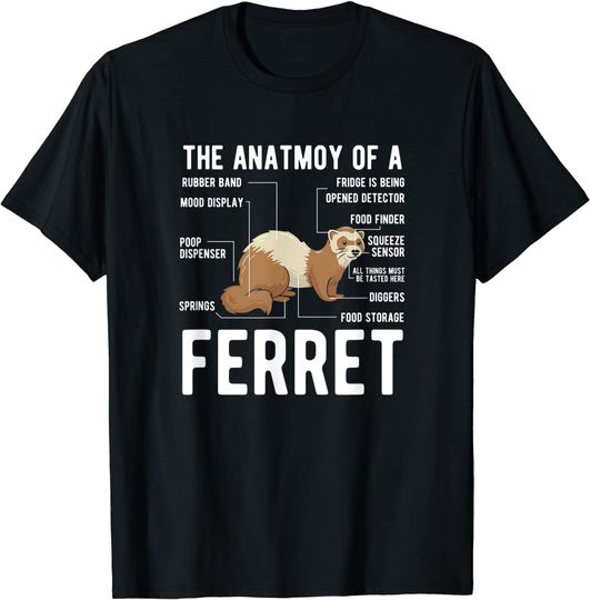Discover Ferret Anatomy T Shirt