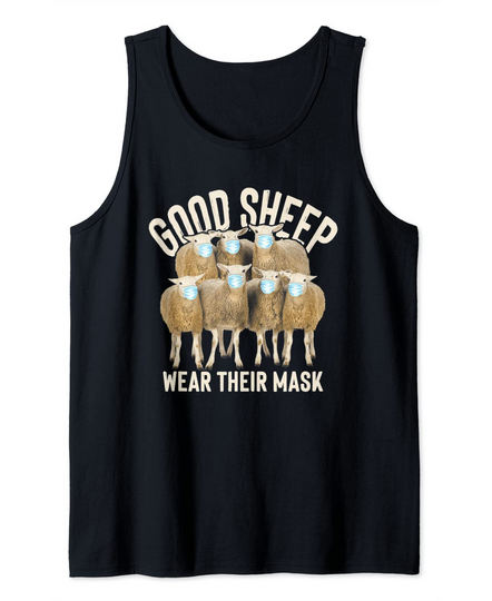 Sweet Sheep - Good Sheep Wear Their Mask Animals Tank Top