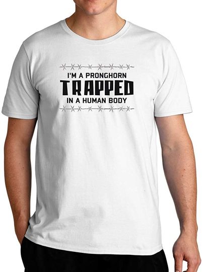 Eddany I am Pronghorn trapped in a Human Body Barbed Wire T-Shirt