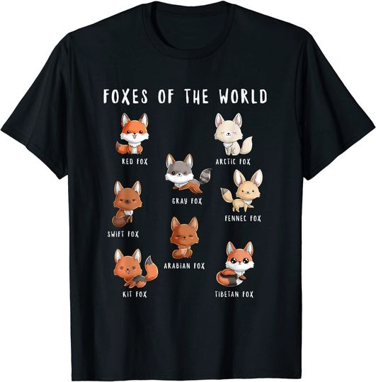 Foxes Of The World Funny T-Shirt
