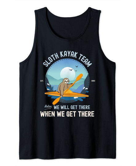 Discover Sloth Kayaking Tank Top