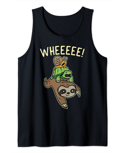 Discover Sloth Turtle Snail Running Wild Internet Meme Gift Tank Top