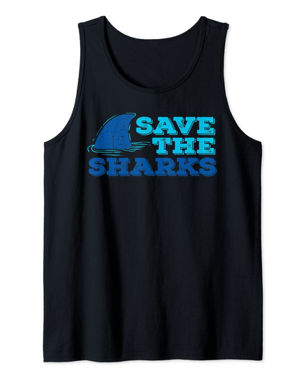 Discover Save The Sharks - Shark Awareness - Ocean Lover Tank Top