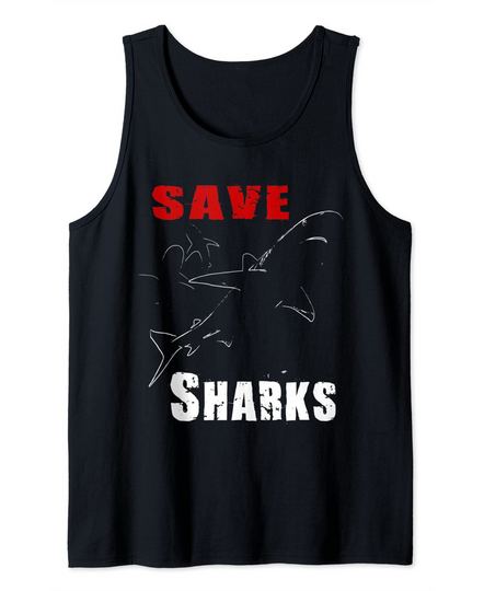 Discover Save Sharks Conversation Tank Top