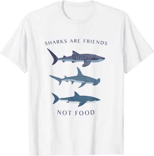 Discover Sharks Are Friends Not Food Shirt - Sea design t-shirt