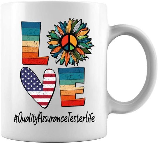 Quality Assurance Tester Life Love Peace Mug - Two Sides Printed