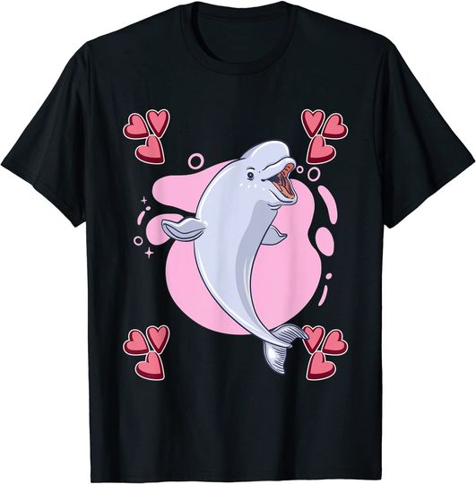 Discover Beluga Whale Art Drawing Hearts Girls Beluga Whale T Shirt
