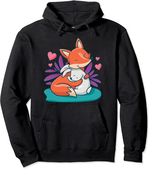 FOX BUNNY HUG Pullover Hoodie