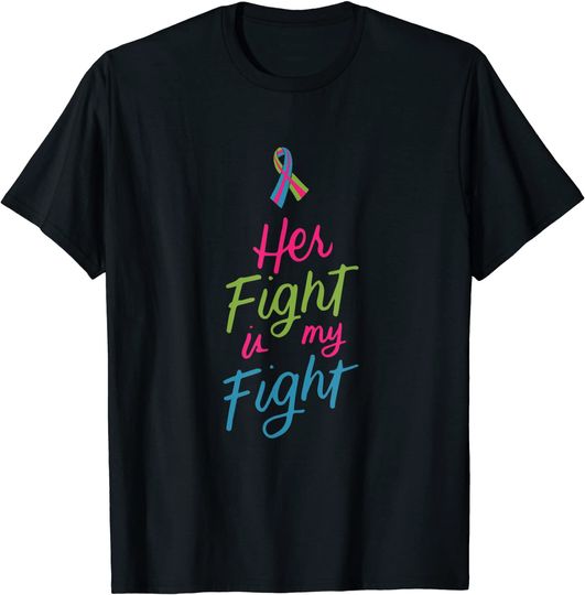 Discover Her Fight is My Fight Metastatic Breast Cancer Awareness T-Shirt
