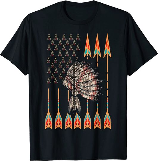 Native American Flag USA For Indian Indigenous People T-Shirt