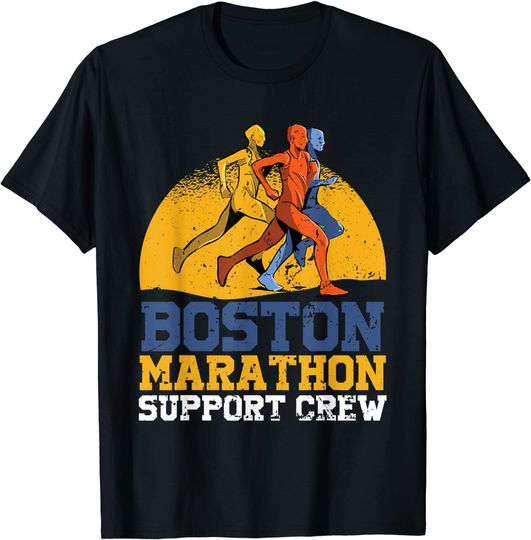 Boston 2021 Marathon Runner 26.2 Miles Support Crew T-Shirt