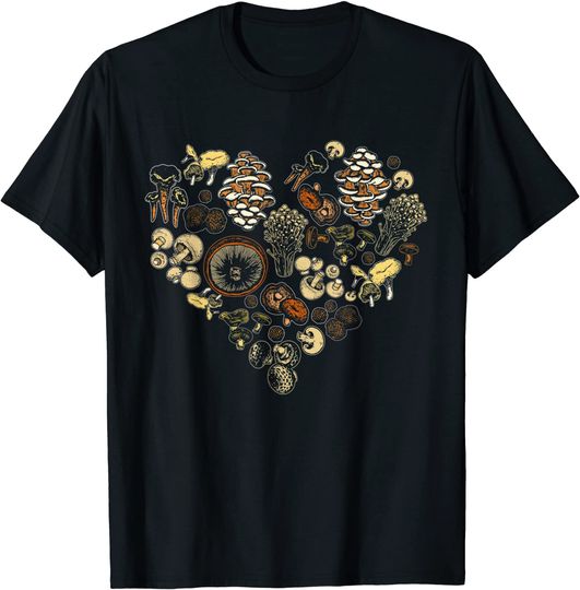 Mushrooms Hunting Foraging Design Fungi T-Shirt