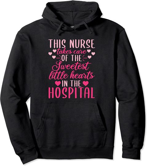 Discover Valentine's Day Nurses Sweetest Patient Hearts Hospital Pullover Hoodie