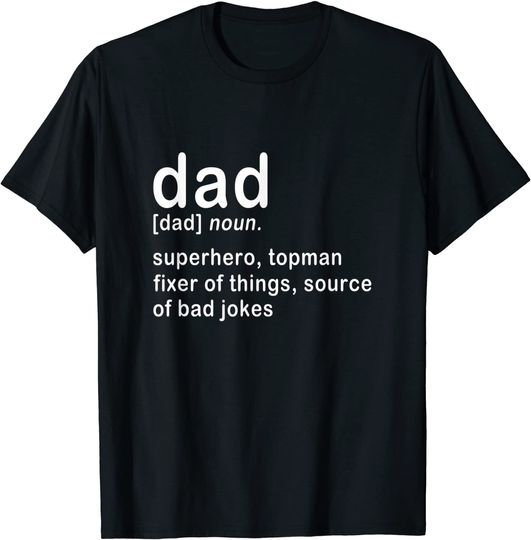 Dad Definition Super Hero Dictionary Fathers Day T-Shirt
