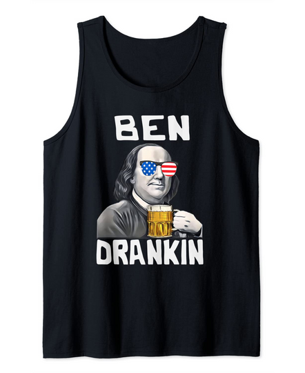 Funny Ben Drankin 4th of July Patriotic Tank Top