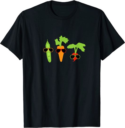 Cool Veggies Sunglasses Gardening Vegetables T-Shirt