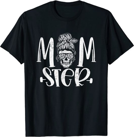 Momster Salty Skull Family Halloween Mom of Monsters T-Shirt
