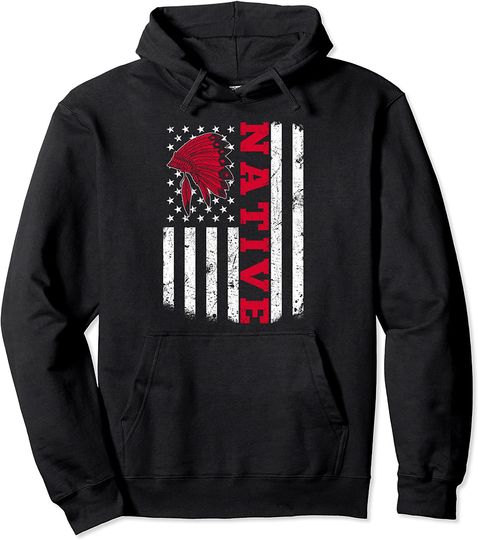 Native American Flag for Native Americans Pullover Hoodie