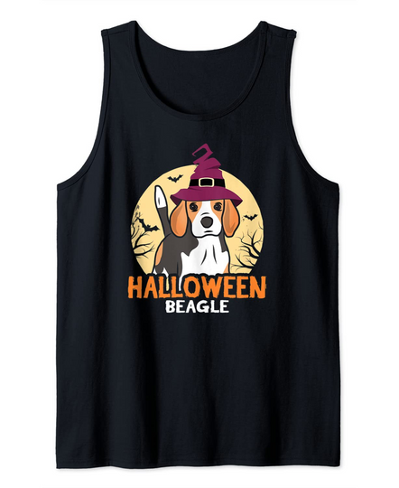 Happy Halloween Beagle Wizard Tank Top