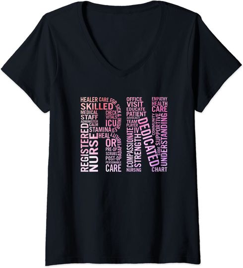 Womens RN Registered Nurses Paint Nurses Week T Shirt