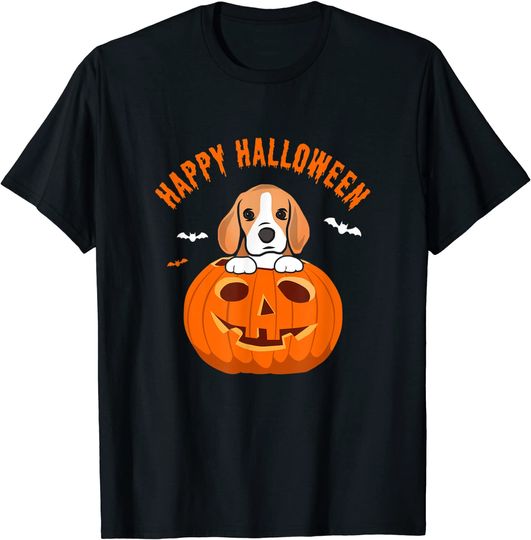 Happy Halloween Beagle Dog Pumpkin T-Shirt