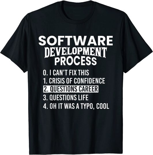 Software Development Process Python Coding T Shirt