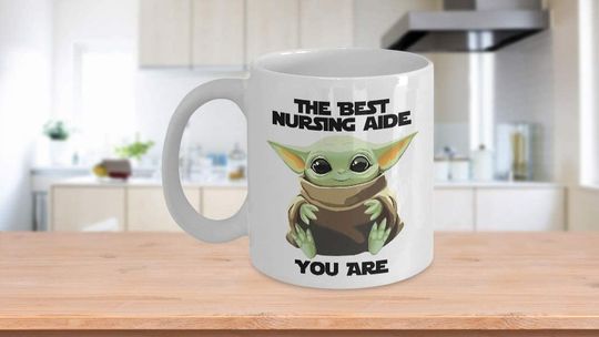 The Best Nursing Aide Mug You Are Cute Baby Alien Gift For Coworker Present
