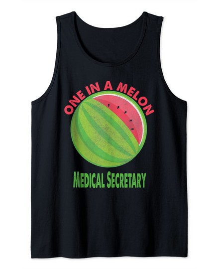 One in a Melon Medical Secretary Watermelon Retirement Tank Top