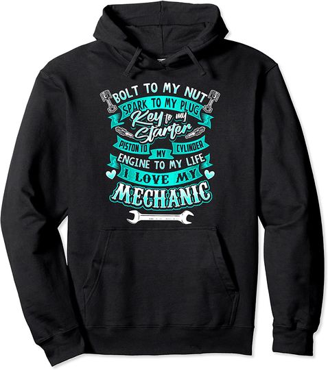 Mechanics Wife Girlfriend Auto Diesel Truck Novelty Pullover Hoodie