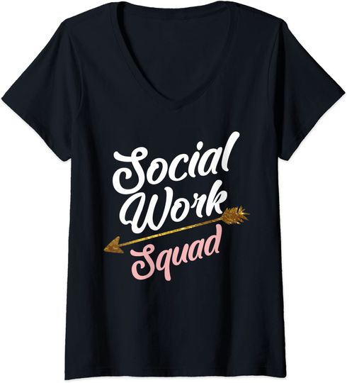 Social Work Squad | Humanitarian Team Worker Gift V-Neck T-Shirt