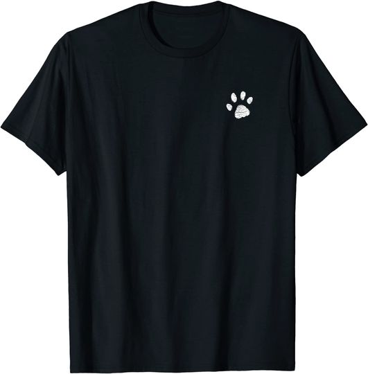Dog Mom T Shirt | Left Chest Paw Print Women Men Dog Lover T-Shirt