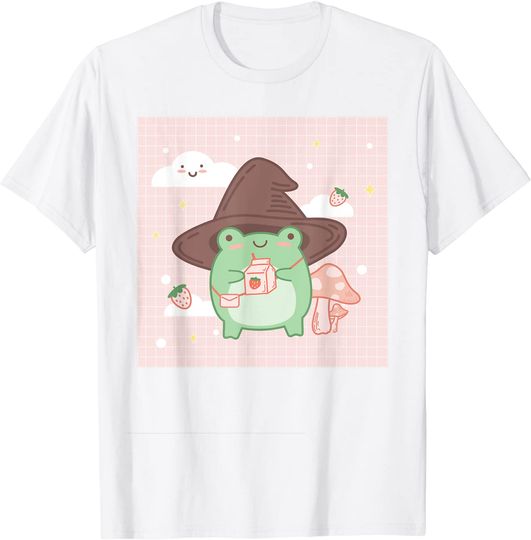 Cotttagecore Frog Wizard Kawaii Aesthetic T-Shirt