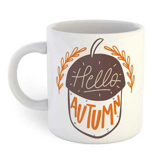 Hello Autumn Acorn Coffee Mug