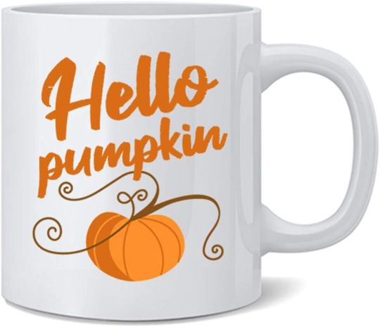 Poster Foundry Hello Pumpkin Fall Autumn Ceramic Coffee Mug Tea Cup
