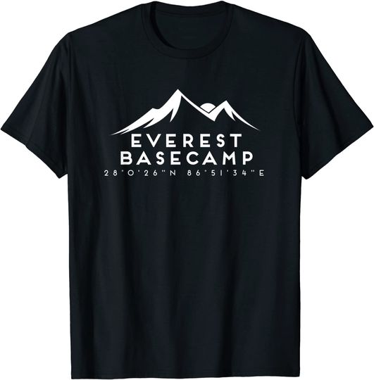 Latitude & Longitude Everest Basecamp T Shirt