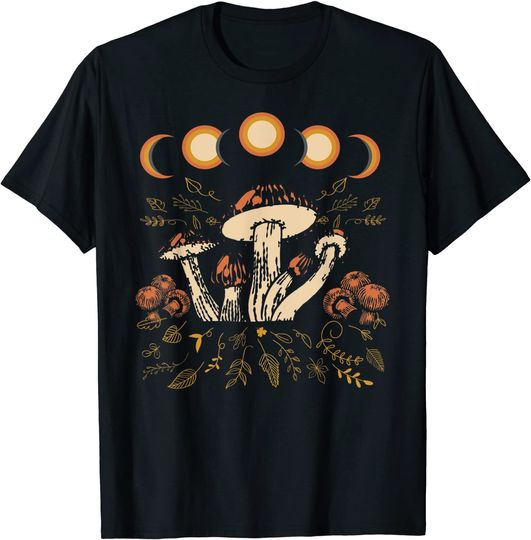 Mushroom Foraging Alt Aesthetic Vintage Witchy T-Shirt