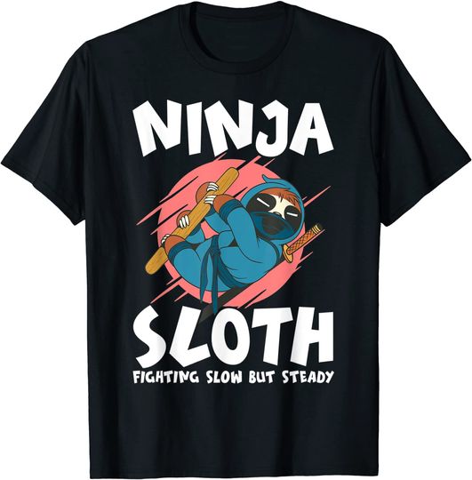 Ninja Sloth Funny T-Shirt