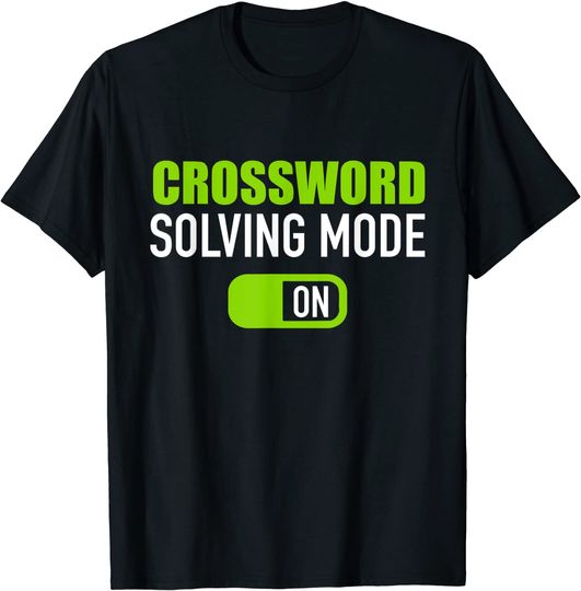 Crossword Puzzle Solving Mode On T Shirt