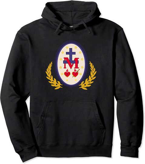 Miraculous Medal Of Immaculate Conception Catholic Marian Pullover Hoodie