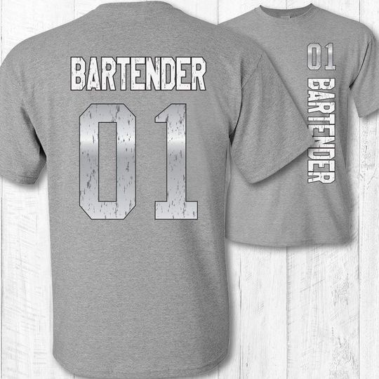 Number 1 Bartender Short Sleeve T-Shirt