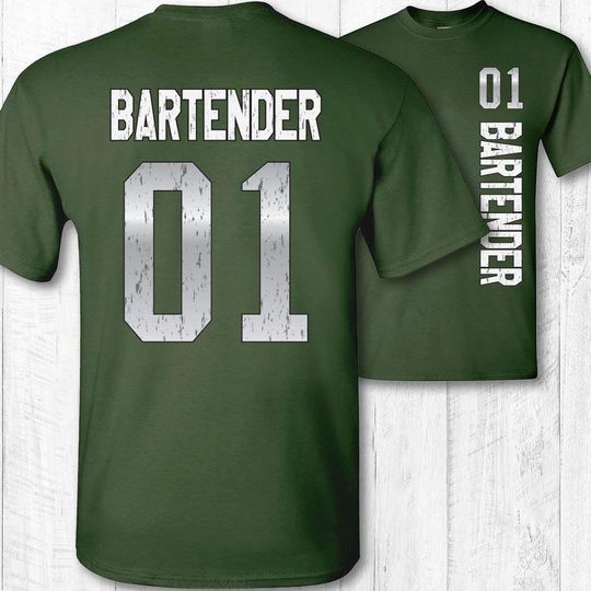 Number 1 Bartender Short Sleeve T-Shirt