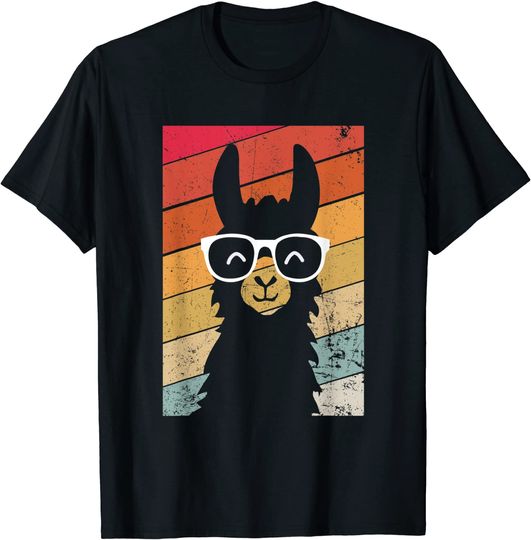 Llama Vintage Alpaca 80s Style T-Shirt