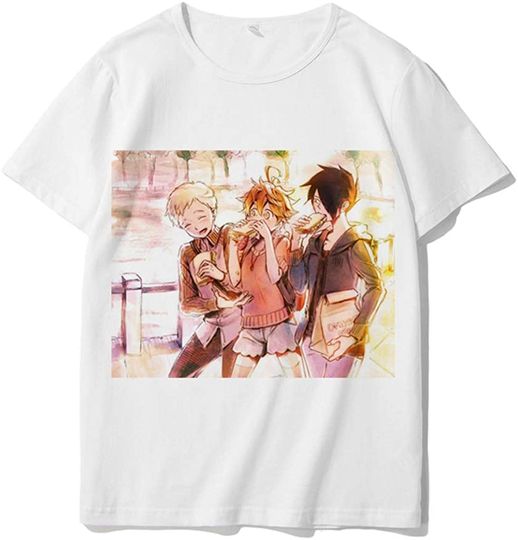 New The Promised Neverland Emma Norman Ray Shirt Funny Anime Promised Neverland Cosplay Shirts Men Kids Pullover Tee