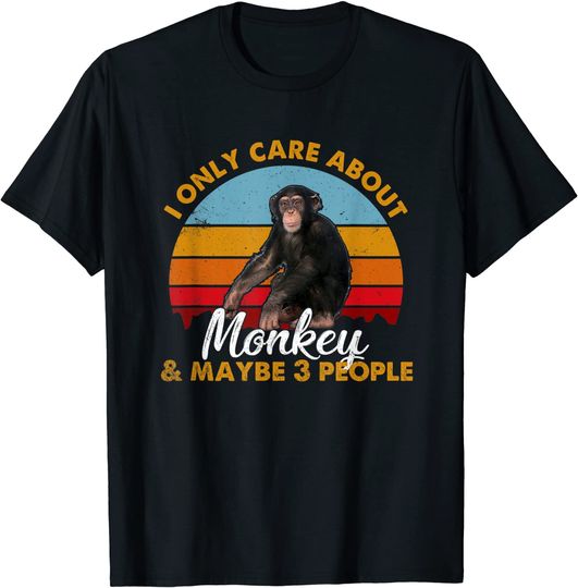Retro Style Sunset Monkey T-Shirt