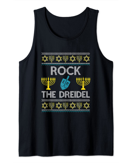 Hanukkah Rock The Dreidel Chanukkah Tank Top